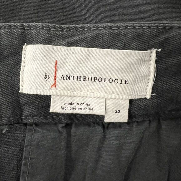 Anthropologie Gray Slouched High Rise Trousers Pants Size 32 - Picture 7 of 12